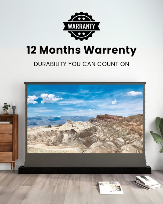 Vision Electric Floor Rising Projection Screen 16:9 - Elegant UHD Soft Matte White