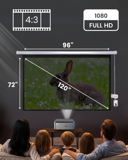 Vision Professional Electric Motorised Projection Screen 4:3 - Elite Ultra HD 4K Matte White