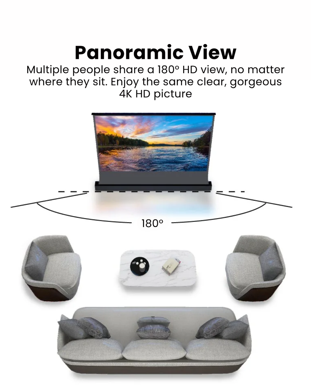 VISION ELECTRIC FLOOR RISING PROJECTOR SCREEN