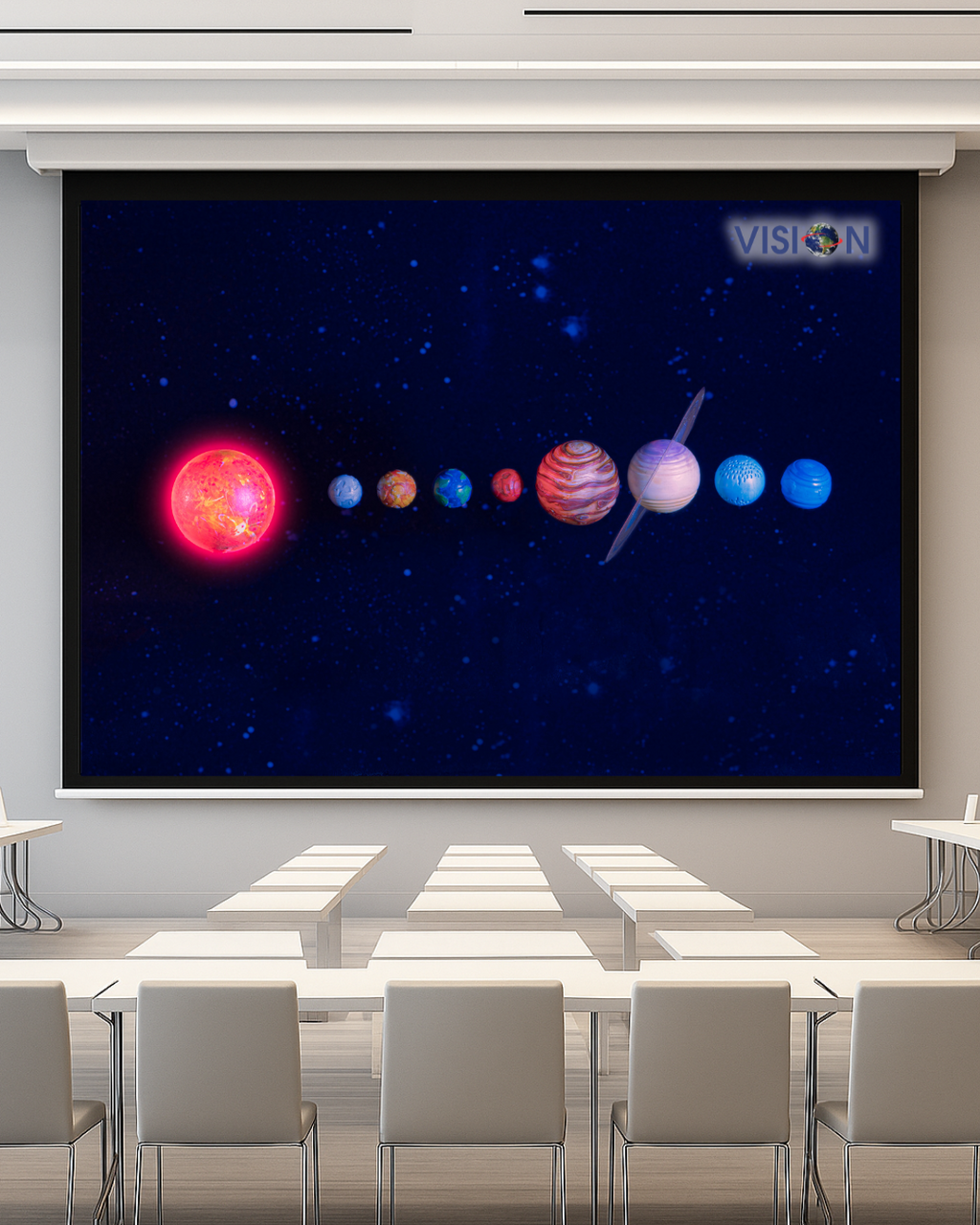VISION ELECTRIC MOTORISED PROJECTOR SCREEN (W) [16:9]