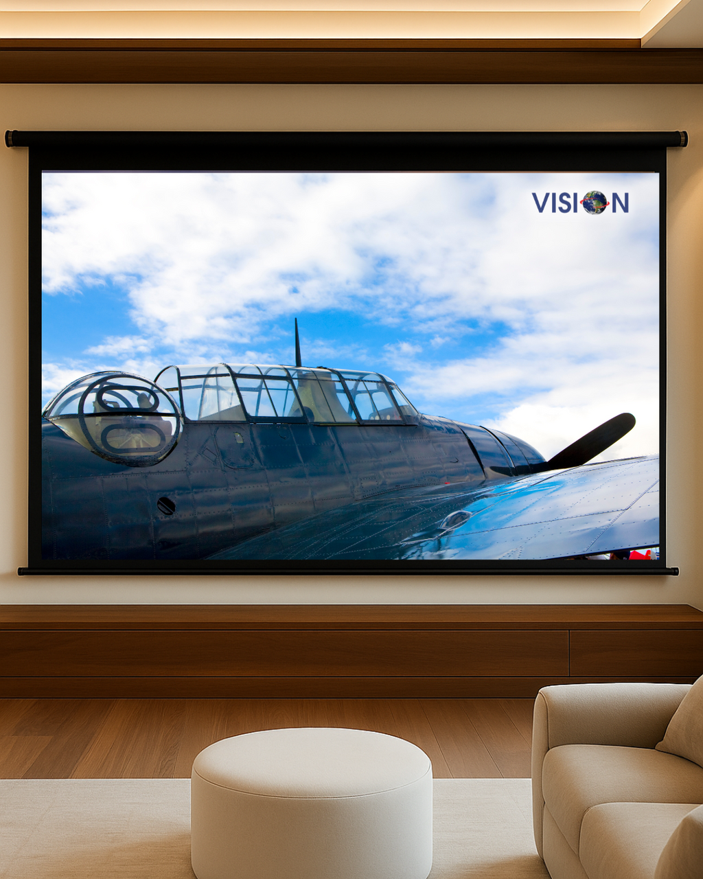VISION ELECTRIC MOTORISED SCREEN WITH AUTO USB (B) [4:3]