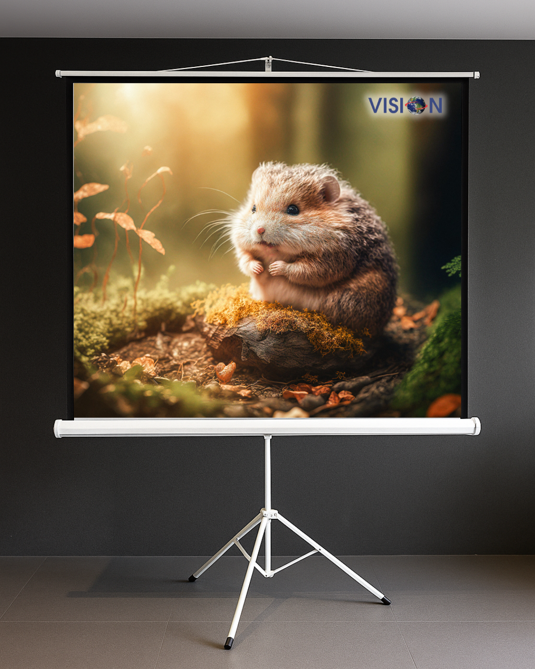 Vision Portable Tripod Projection Screen 4:3 - Elite Ultra HD 4K Matte White
