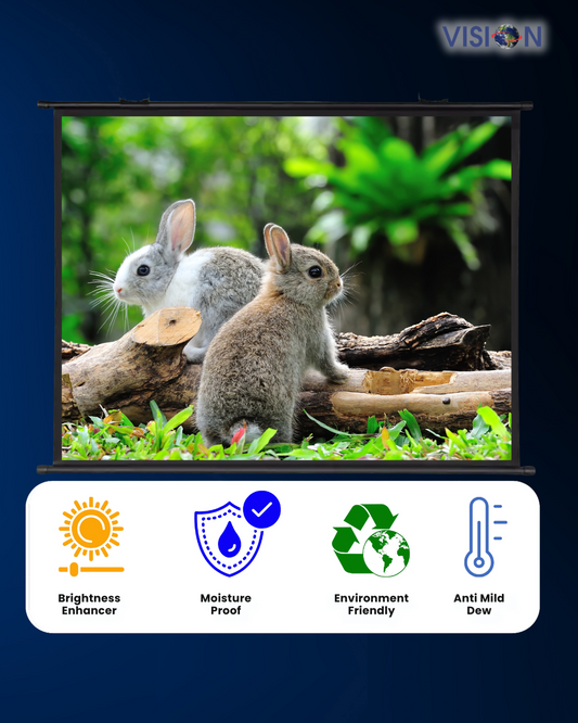 Vision Elite Manual Slow Retractable (SRS) Projection Screen 4:3