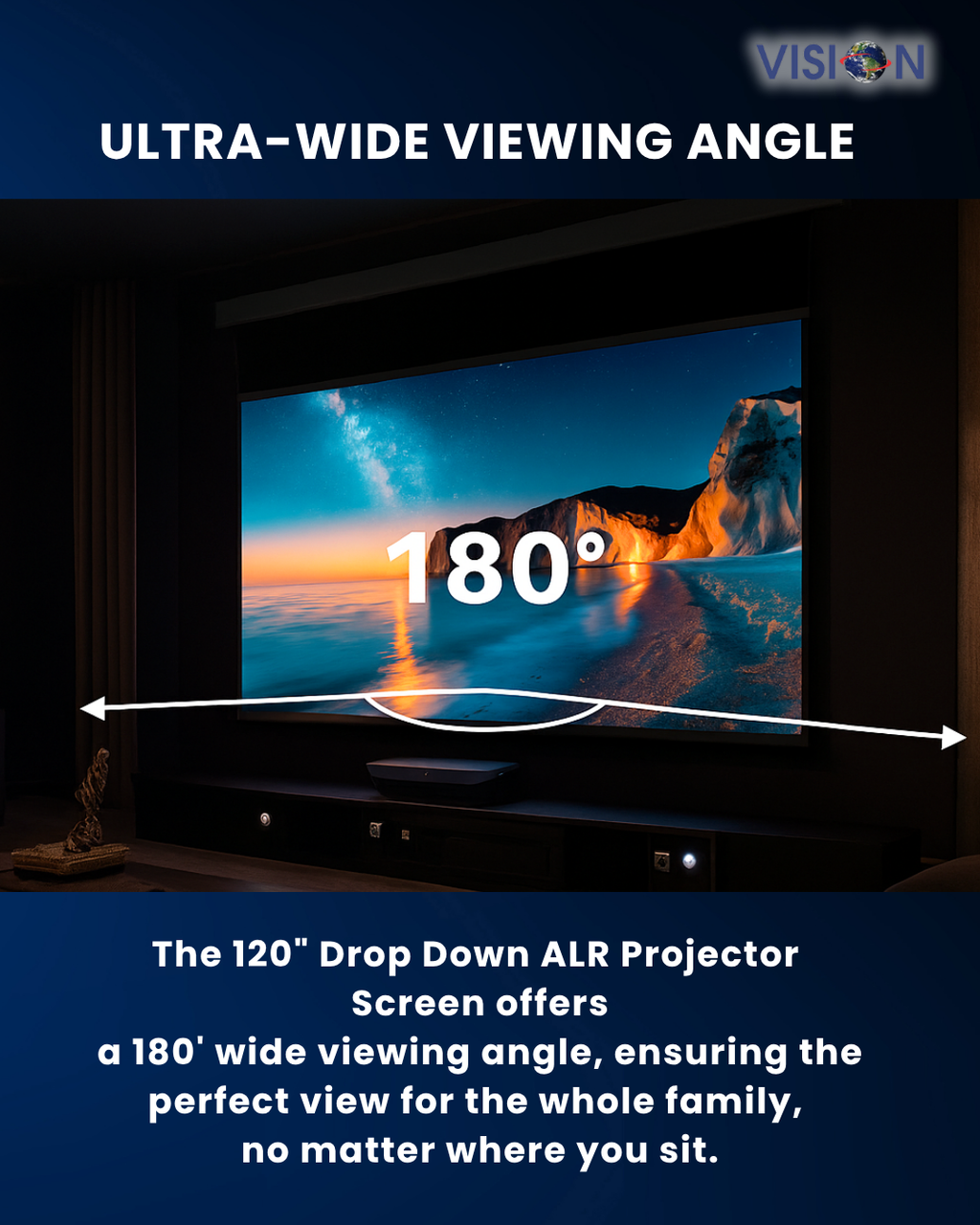 VISION ELECTRIC MOTORISED SCREEN WITH AUTO USB (B) [4:3]
