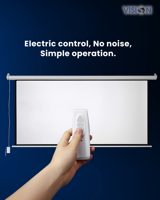 Vision Electric Motorised Matte White Projector Screen With Auto USB Trigger -  Elite Ultra HD 4K