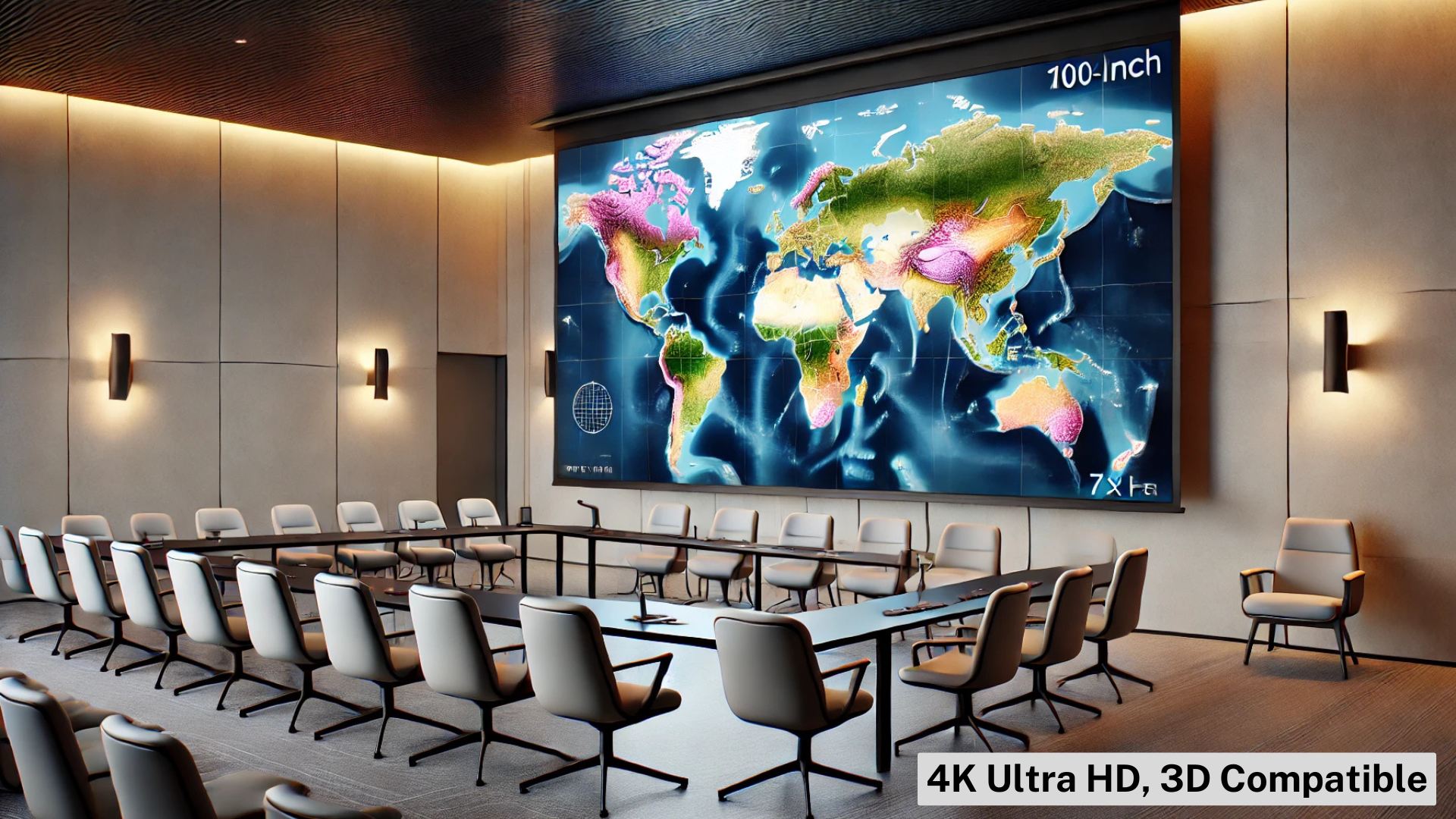 Vision 100-Inch 7×5 MAP Type Projector Screen – Ideal for Colleges & Institutes